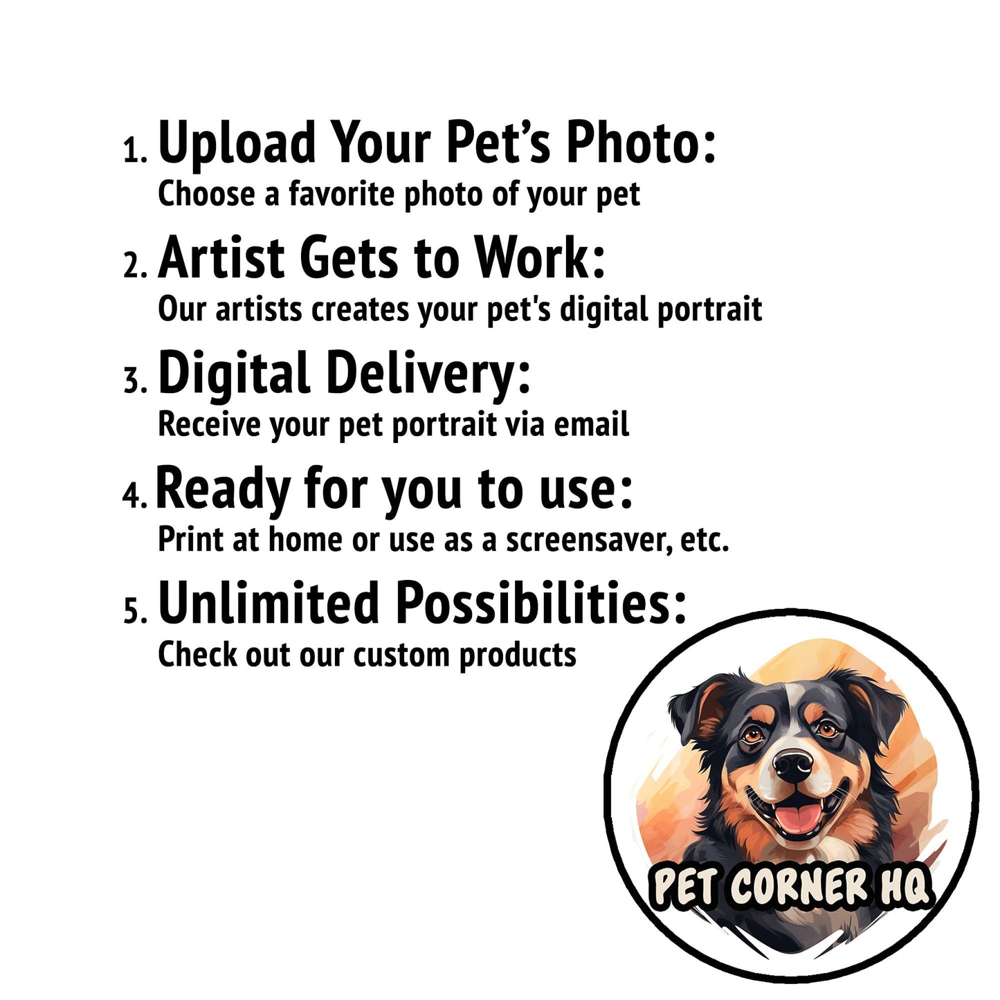 Custom Digital Pet Portrait with Attitude