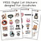 Goodnotes digital stickers for cat lovers