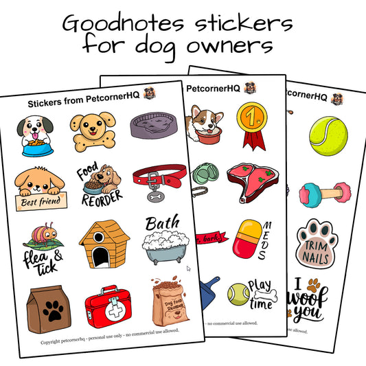 Goodnotes digital stickers for dog owners